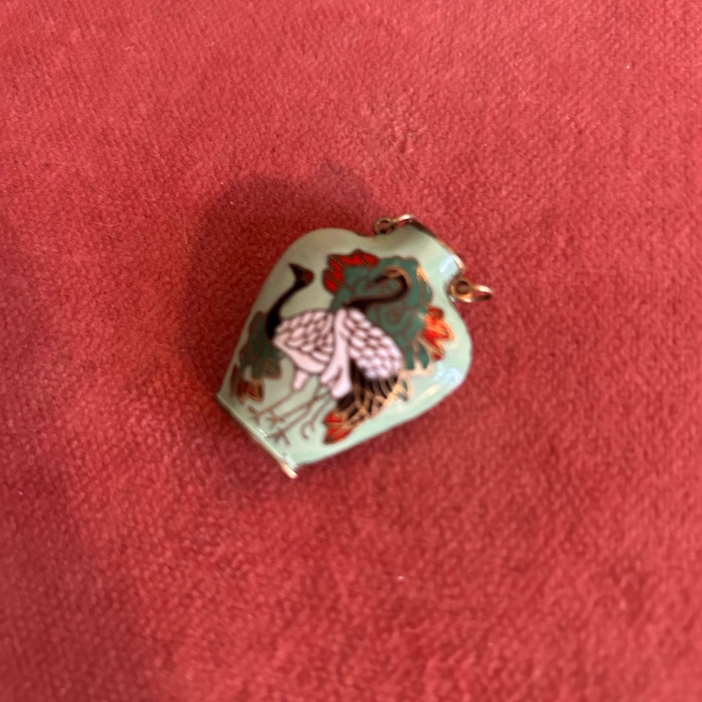 Vintage cloisonné enamel pendent